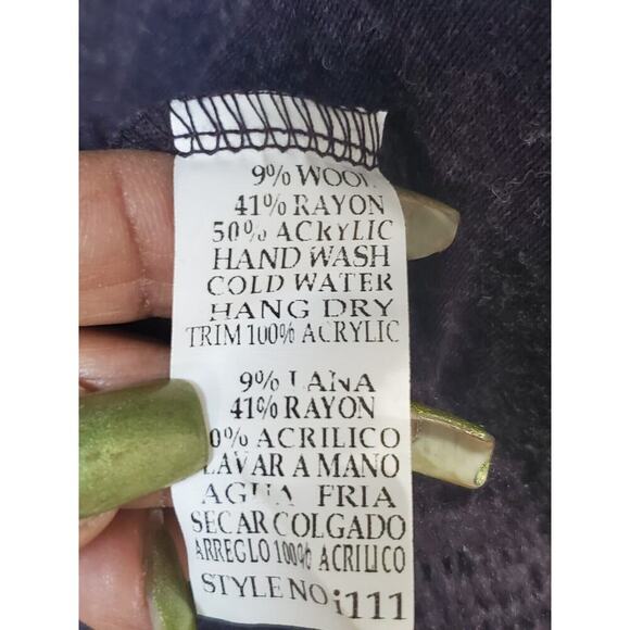 Miilla Women's Blue Acrylic V-Neck Short Sleeve Pullover Knit Sweater Size M - Picture 12 of 12